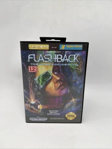 Flashback The Quest for Identity (Sega Genesis) CIB Complete Manual Reg Card
