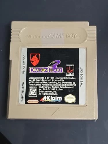 Dragon Heart (Nintendo Game Boy, 1996) CART ONLY