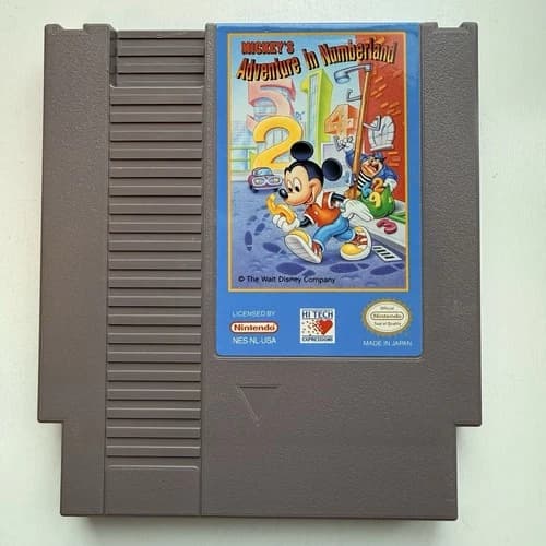 Mickey's Adventures in Numberland NES Nintendo Original Authentic Rare Game