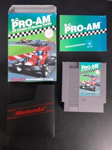 Nintendo NES R.C. PRO-AM 1987 w/ Manual And Box