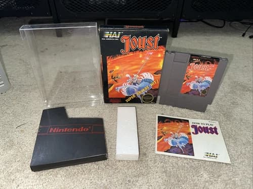 Joust - Nintendo NES Video Game - CIB Complete In Box - Great Shape!
