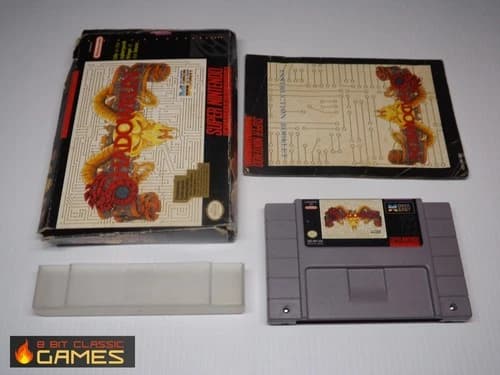 Shadowrun WORN COMPLETE BOX - SUPER NINTENDO SNES - 427a