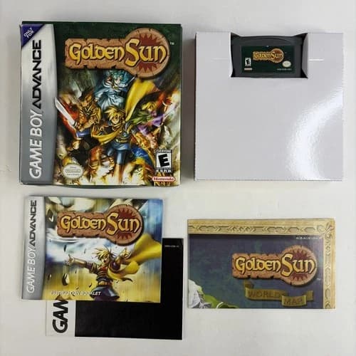 Golden Sun Game Boy Advance CIB Cartridge Manual Box Map
