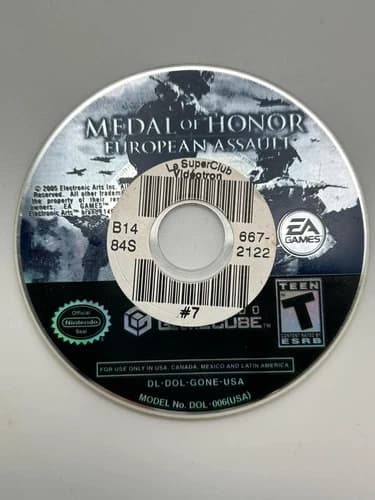 Medal of Honor: European Assault (Nintendo GameCube, 2005) Disc Only TESTED