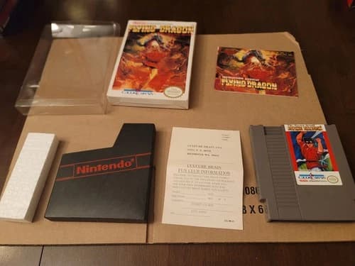 Flying Dragon: The Secret Scroll (Nintendo NES 1989) Cart Box Manual Reg!