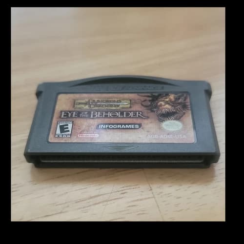 Dungeons & Dragons Eye of the Beholder Game Boy Advance Cartridge NTSC-U/C E