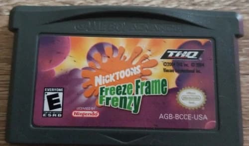NICKTOONS: FREEZE FRAME FRENZY NINTENDO GAME BOY ADVANCE SP GBA TESTED