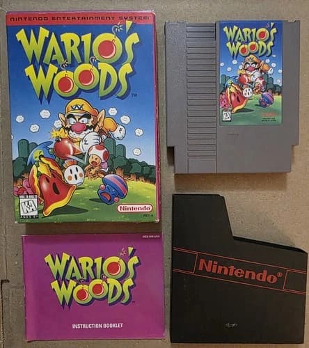 Wario's Woods (Nintendo Entertainment System, NES) Cib Complete - Tested