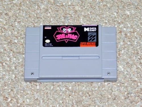 Joe & Mac Super Nintendo SNES Cartridge Caveman Ninja