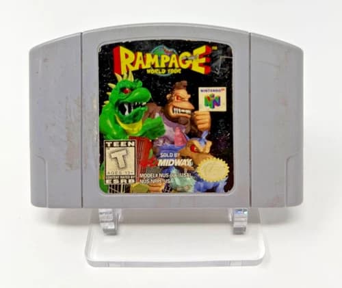 Rampage World Tour N64 Authentic Tested Working Loose