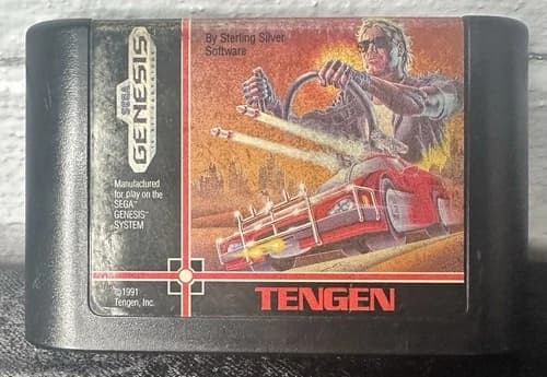 RoadBlasters (Sega Genesis, 1991) TENGEN Game Cartridge Only tested works