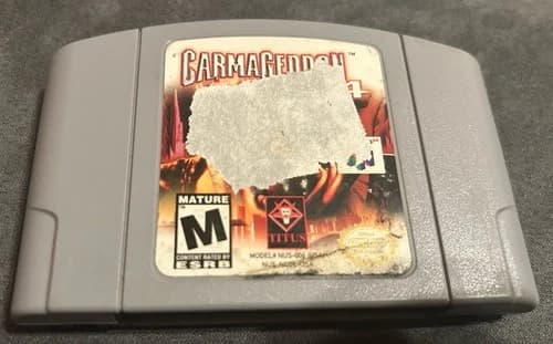 Carmageddon 64 (Nintendo 64, 2000) N64 Original RARE Tesed and Working