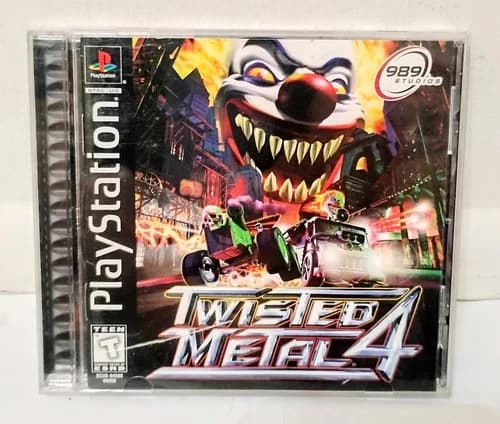 Twisted Metal 4 Sony PS1 Playstation Excellent Complete Tested Free Shipping