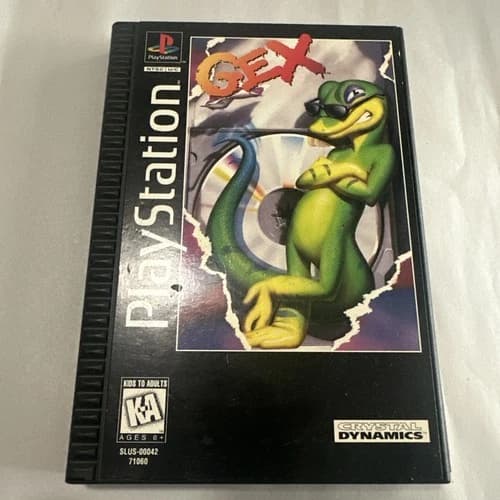 Gex Sony PlayStation 1 PS1 Long Box Complete Original Case Manual(no tested)
