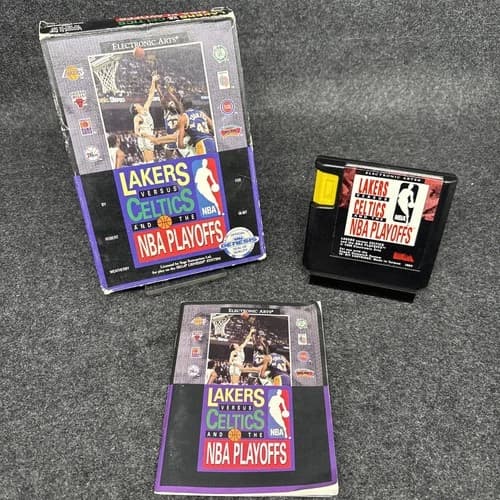 Lakers vs. Celtics and the NBA Playoffs (Genesis) - Authentic CIB Good Condition