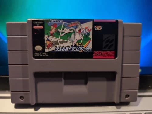Bugs Bunny Rabbit Rampage Super Nintendo SNES Game Cartridge Only Looney Tunes