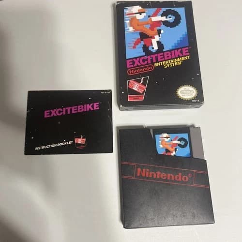 Excitebike Round Rev A (Nintendo NES) Complete in Box CIB