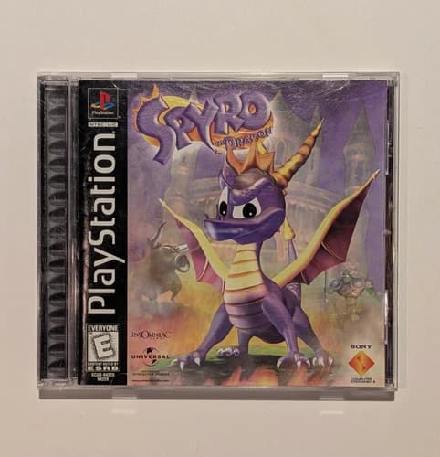 Spyro the Dragon - CIB w/ Manual, Tested - Black Label - PlayStation PS1 PSX BL