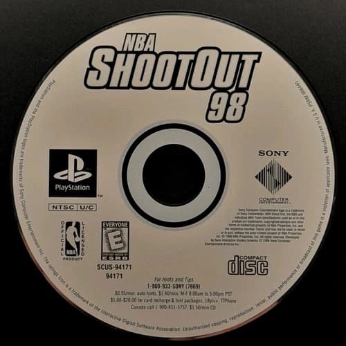NBA ShootOut 98 - PlayStation 1 - PS1 - Disc Only - Resurfaced/Tested