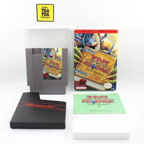Zoda's Revenge Star Tropics II 2 Nintendo NES CIB Complete W/ Protector Case