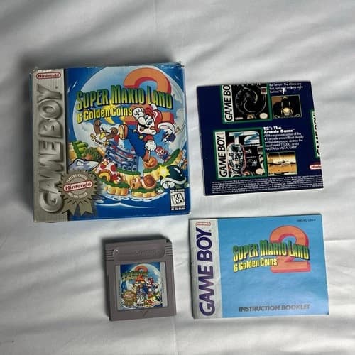 Super Mario Land 2: 6 Golden Coins (Nintendo Game Boy) COMPLETE