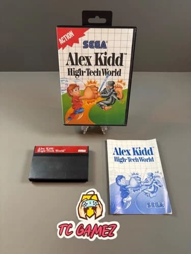 Alex Kidd High-Tech World SEGA Master System Box Boxed CIB Complete