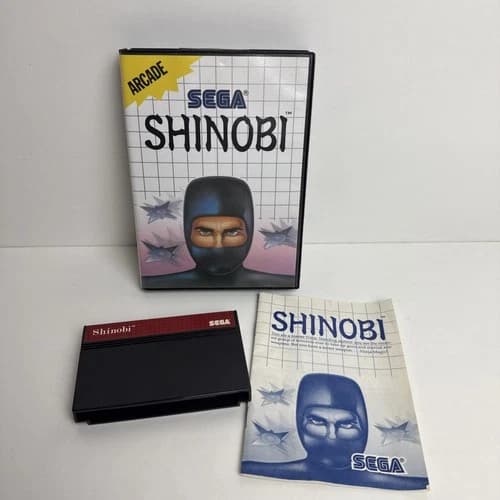 Shinobi Sega Master System SMS Authentic Complete CIB w/Manual - Tested & Works