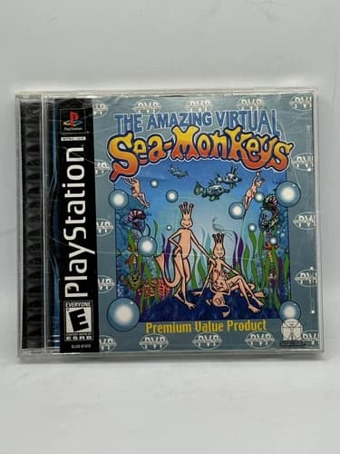 The Amazing Virtual Sea-Monkeys (Sony PlayStation 1, 2002) PS1 Complete CIB