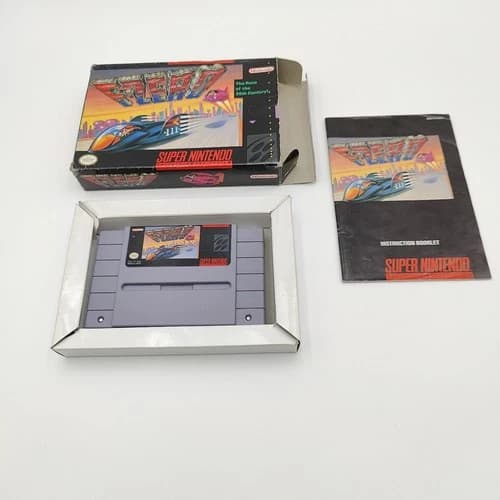 F-Zero (Super Nintendo Entertainment System, SNES, 1991), Complete, Authentic!