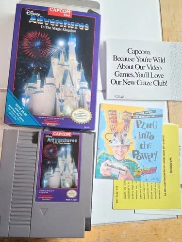 NES Disney Adventures in the Magic Kingdom Authentic CiB w/box Nintendo