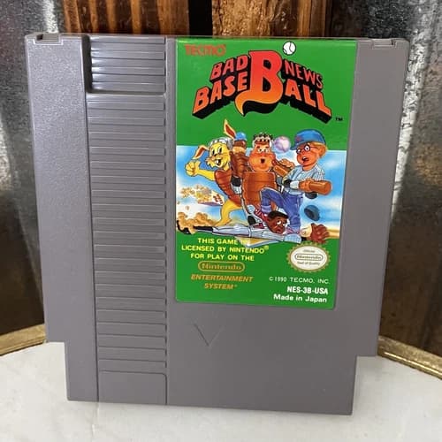 Vintage 1990 ~ BAD NEWS BASEBALL ~ Nintendo Entertainment System Game Cartridge