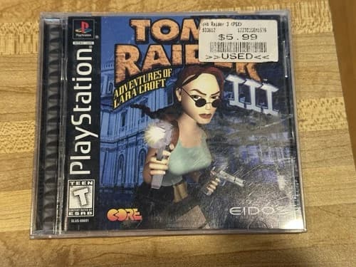 Tomb Raider III 3: Adventures of Lara Croft (Sony PlayStation 1, 1998) PS1 NEW