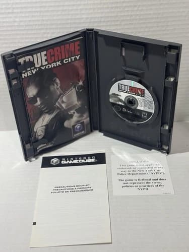 True Crime: New York City (Nintendo GameCube, 2005) W/Disclaimer