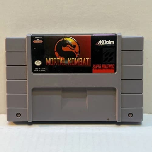Mortal Kombat (Super Nintendo SNES, 1993) Free Shipping Fully Tested
