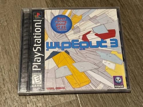 Wipeout 3 Playstation 1 PS1 Complete CIB w/Reg Card Authentic Good Shape