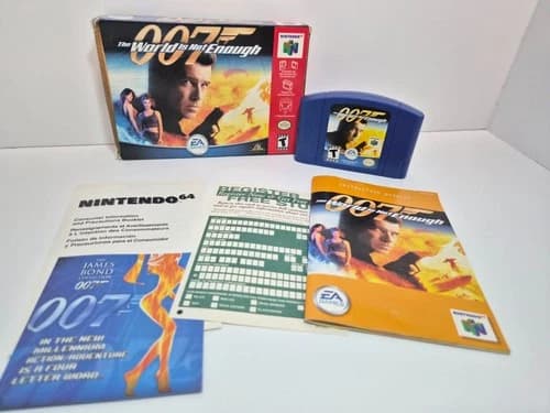 007 The World Is Not Enough Nintendo 64 N64 CIB Complete Box Manual Authentic