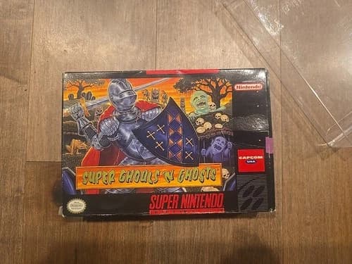 Super Ghouls 'n Ghosts (Super Nintendo SNES, 1991) Complete w/ Manual