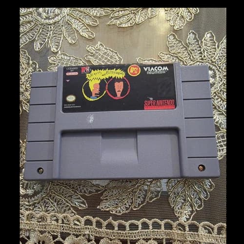 Viacom New Media Beavis and Butt-Head SNES Game Cartridge NTSC-U/C US/CA