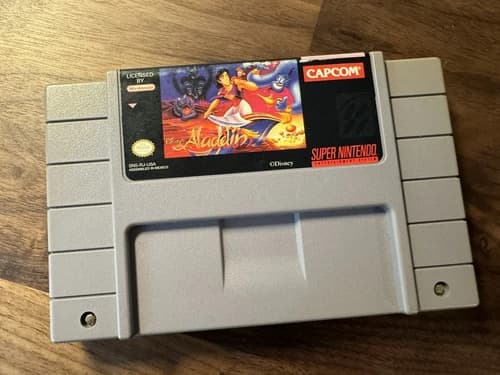 Disney's Aladdin SNES (Super Nintendo, 1992) by Capcom Authentic Cart Only!