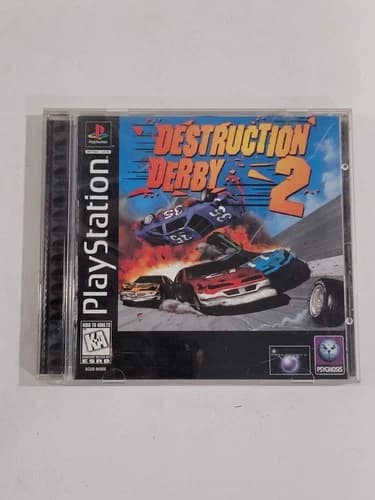 Destruction Derby 2 (Sony PlayStation, PS1) Complete In Box CIB, Black Label