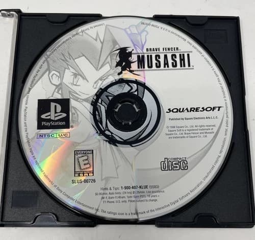 Brave Fencer Musashi (Playstation 1, PS1) Disc Only Tested
