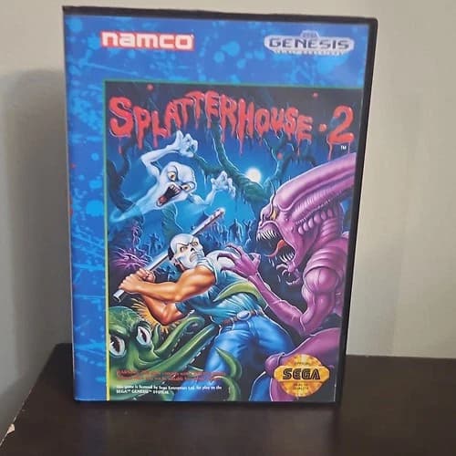 Namco Splatterhouse 2 Sega Genesis Game COMPLETE with Manual and Original Case