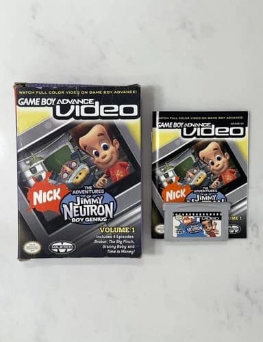Jimmy Neutron Boy Genius Volume 1 Nintendo Game Boy Advance GBA Complete CIB