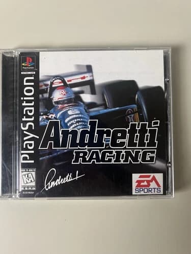 Andretti Racing PlayStation 1 PS1 Black Label EA Sports Complete w Manual