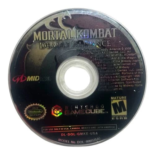 Mortal Kombat: Deadly Alliance (Nintendo GameCube, 2002) Disc Only