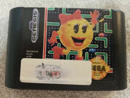 Ms. Pac-Man (Sega Genesis, 1991) TENGEN Arcade Game Cartridge Only TESTED Works!