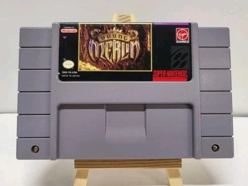 Young Merlin - Super Nintendo SNES Authentic Cartridge Ex Blockbuster Rental