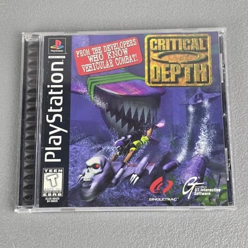 Critical Depth PlayStation PS1 Video Game Vehicular Combat Multiplayer