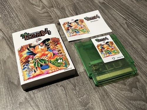 NES Nintendo Adventure Island IV 4 Cib Complete In Box Limited Rare Wg Green
