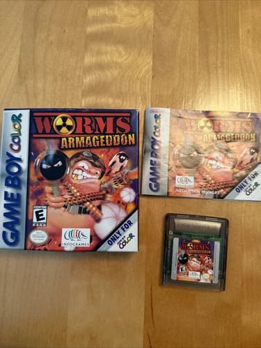 Worms: Armageddon - (Nintendo GameBoy Color, 2000) - CIB - TESTED - 🇨🇦